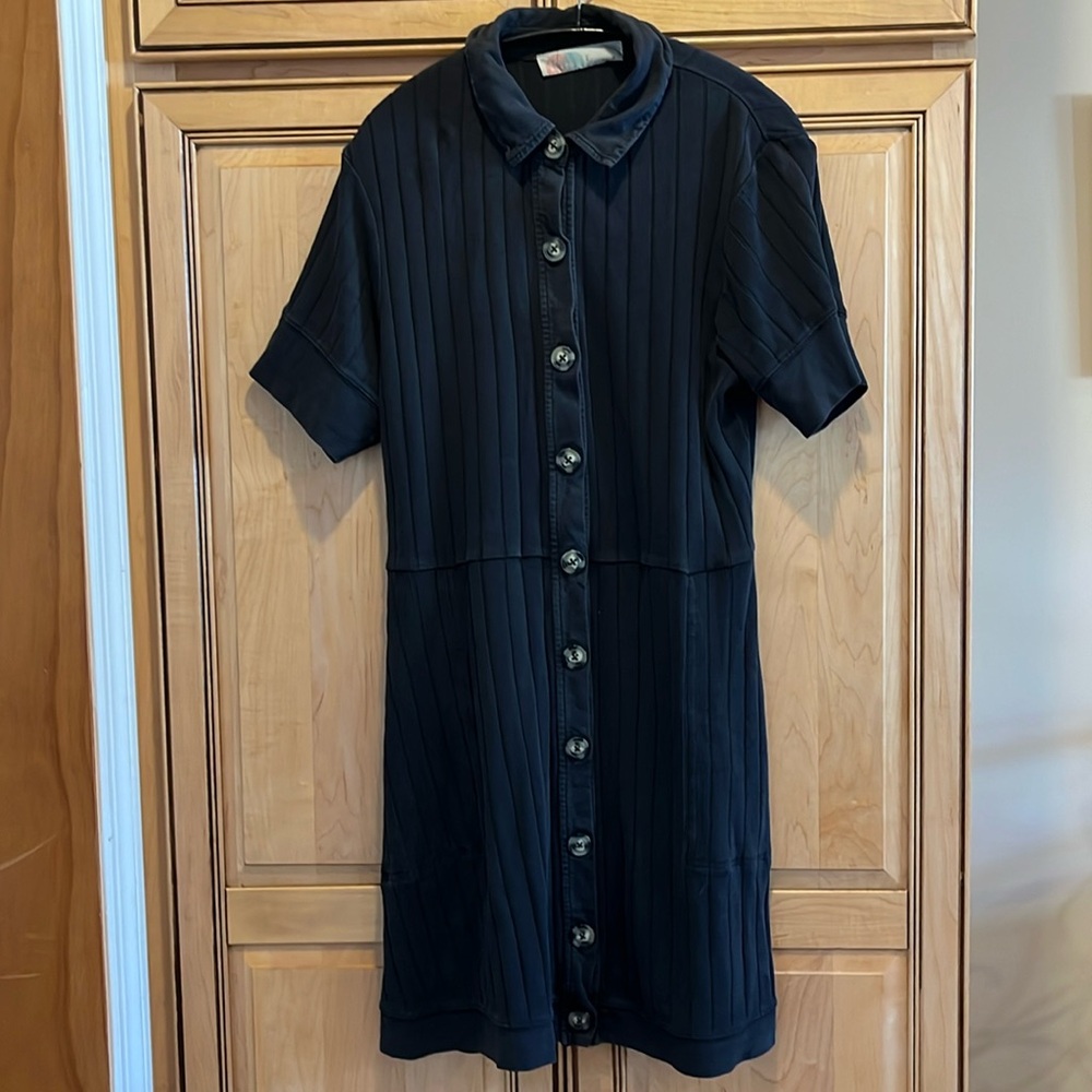 Free People Beach Black Button Down Dress